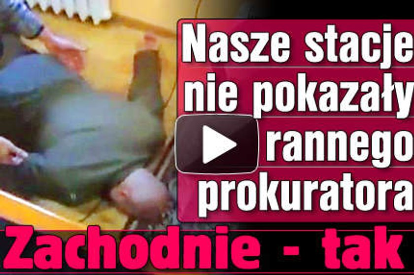 Nasze stacje nie pokazały rannego prokuratora. Zachodnie - tak