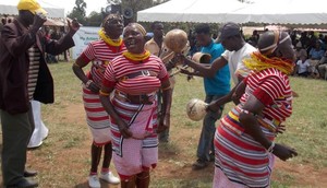 Members of the Kuria community engaging in a traditional dance