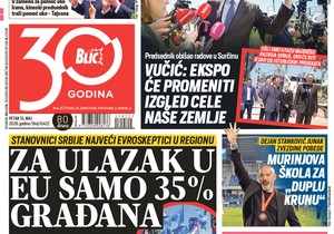 Blic naslovna strana za 15.5.
