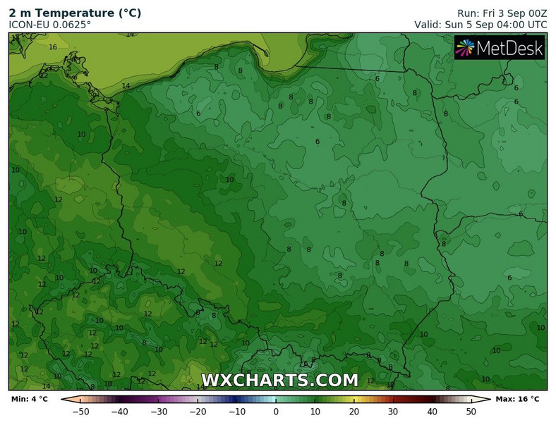 Niedzielny poranek będzie bardzo zimny