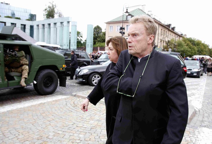 Daniel Olbrychski na pogrzebie gen. Petelickiego