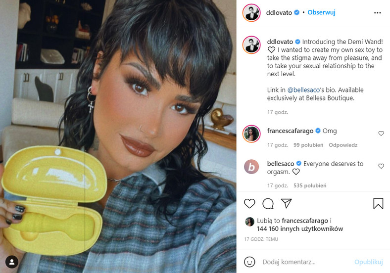 Demi Lovato promuje wibrator