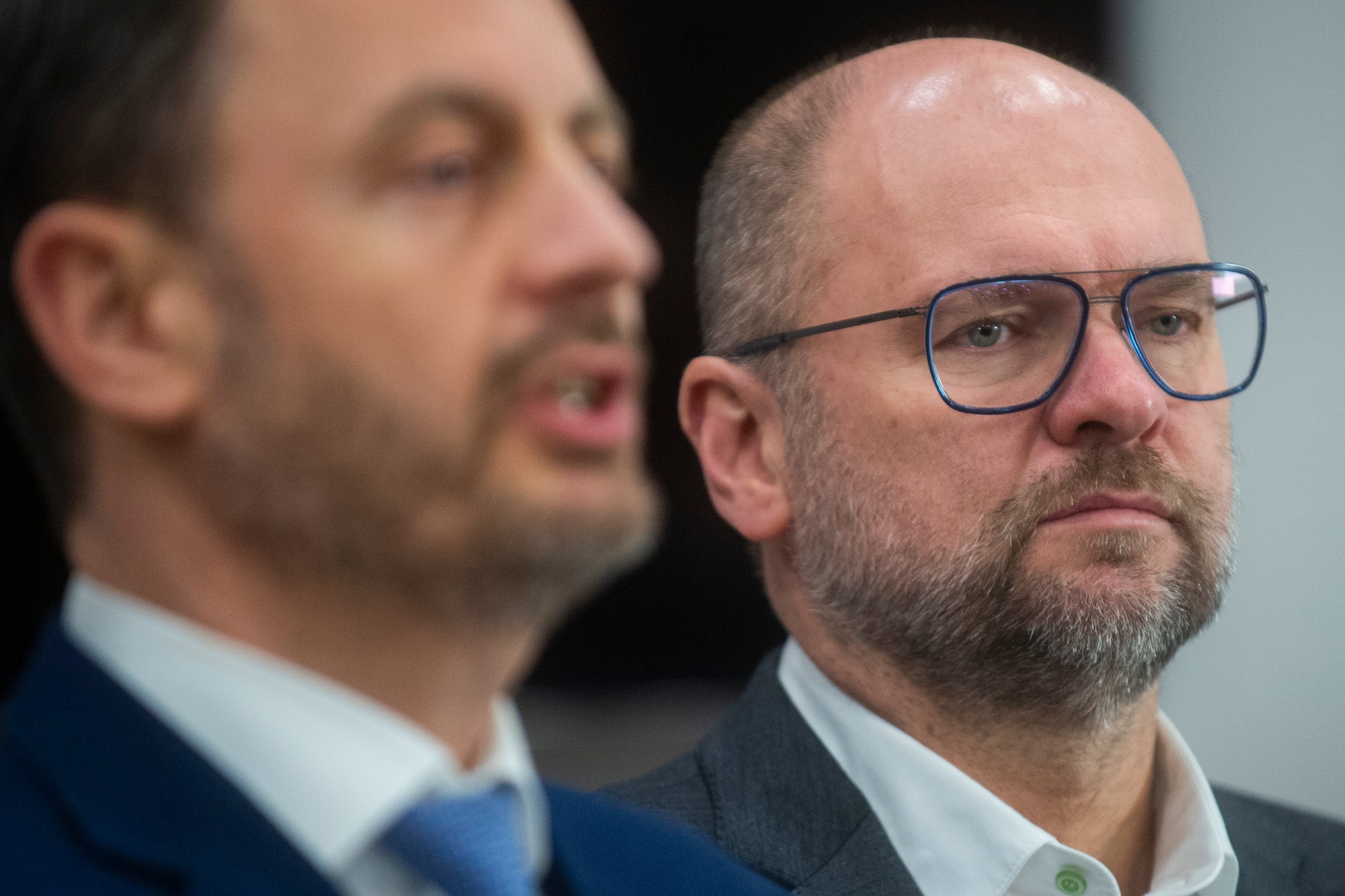 Predseda vlády SR Eduard Heger (OĽANO) a predseda SaS Richard Sulík.