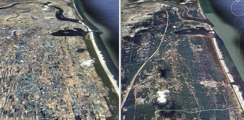 Japonia przed i po tsunami