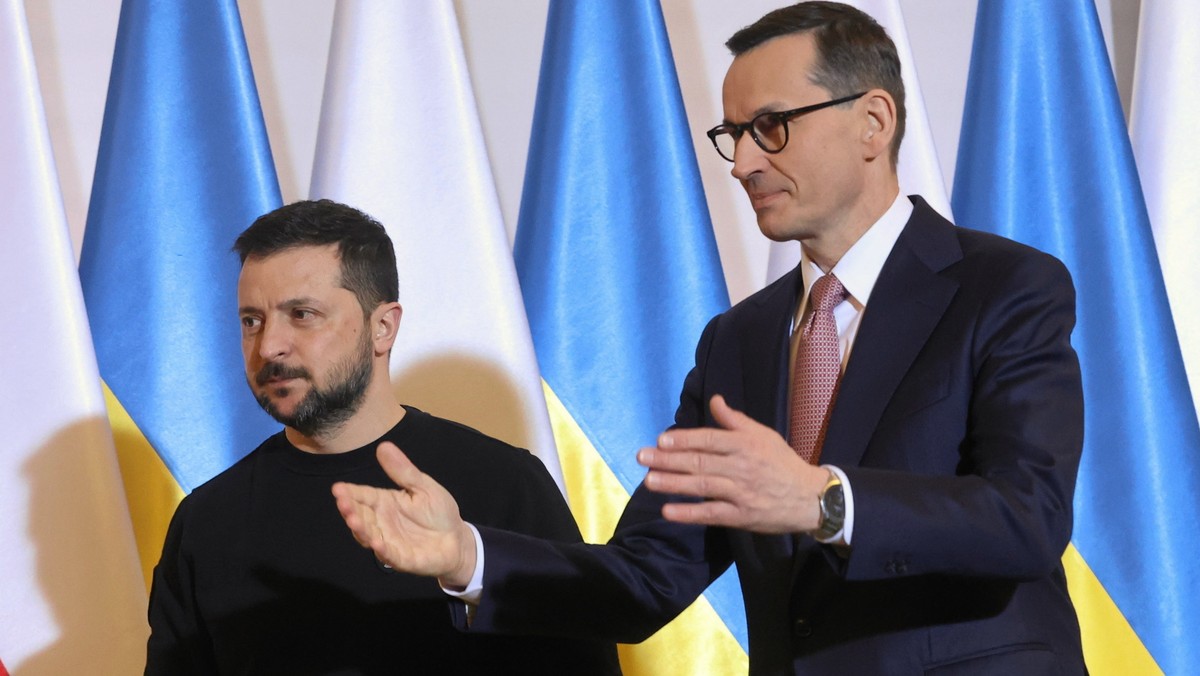 Wołodymyr Zełenski i Mateusz Morawiecki