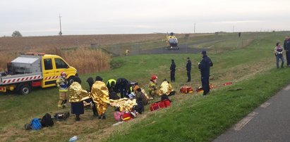 Poważny wypadek na A2. Przewrócił się bus wiozący 15 osób. To najprawdopodobniej imigranci bez dokumentów