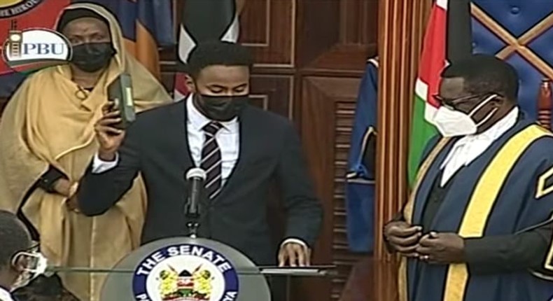 Abdulkadir Haji sworn in as Garissa Senator