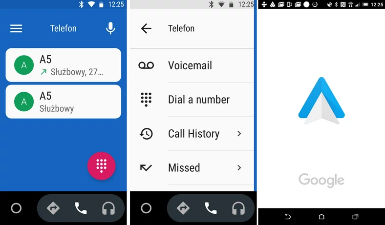 Android Auto - funkcja telefonu