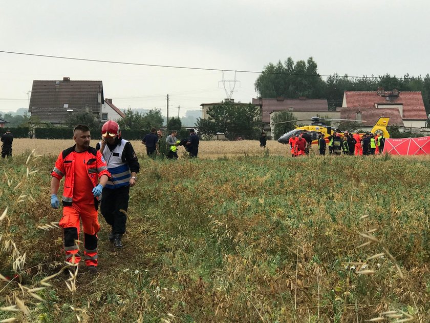 Katastrofa śmigłowca koło Opola. Dwie osoby nie żyją