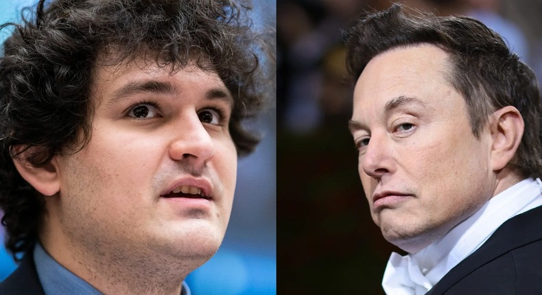 Sam Bankman-Fried, left, and Elon Musk.Jabin Botsford/The Washington Post via Getty Images, Dimitrios Kambouris/Getty Images