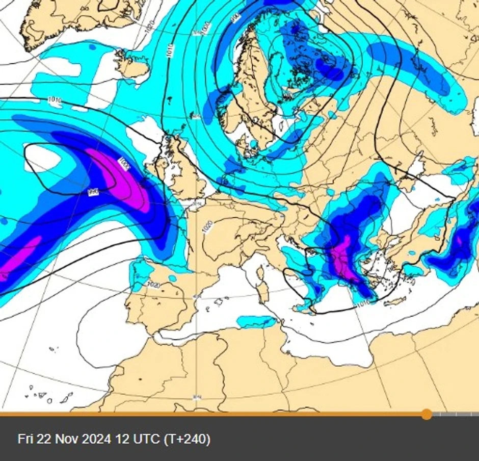 Mapa za narednu nedelju