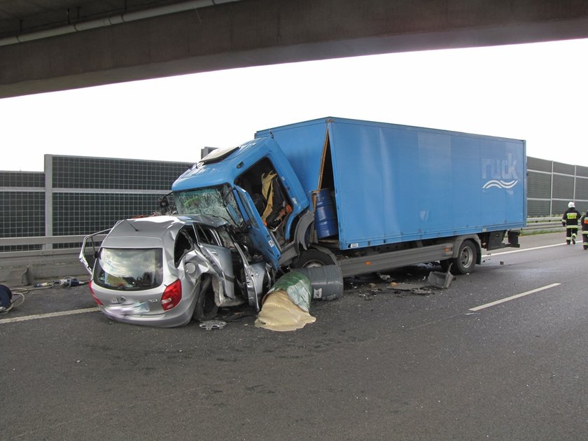 Wypadek na autostradzie a4