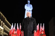 Prezes PiS Jarosław Kaczyński na miesięcznicy smoleńskiej, listopad 2022 r.