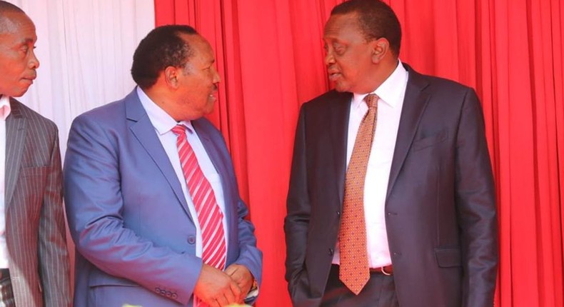 Kiambu Governor Ferdinand Waititu with President Uhuru Kenyatta