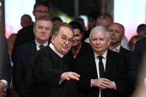 Ojciec Tadeusz Rydzyk, Jarosław Kaczyński, Piotr Gliński i Mateusz Morawiecki