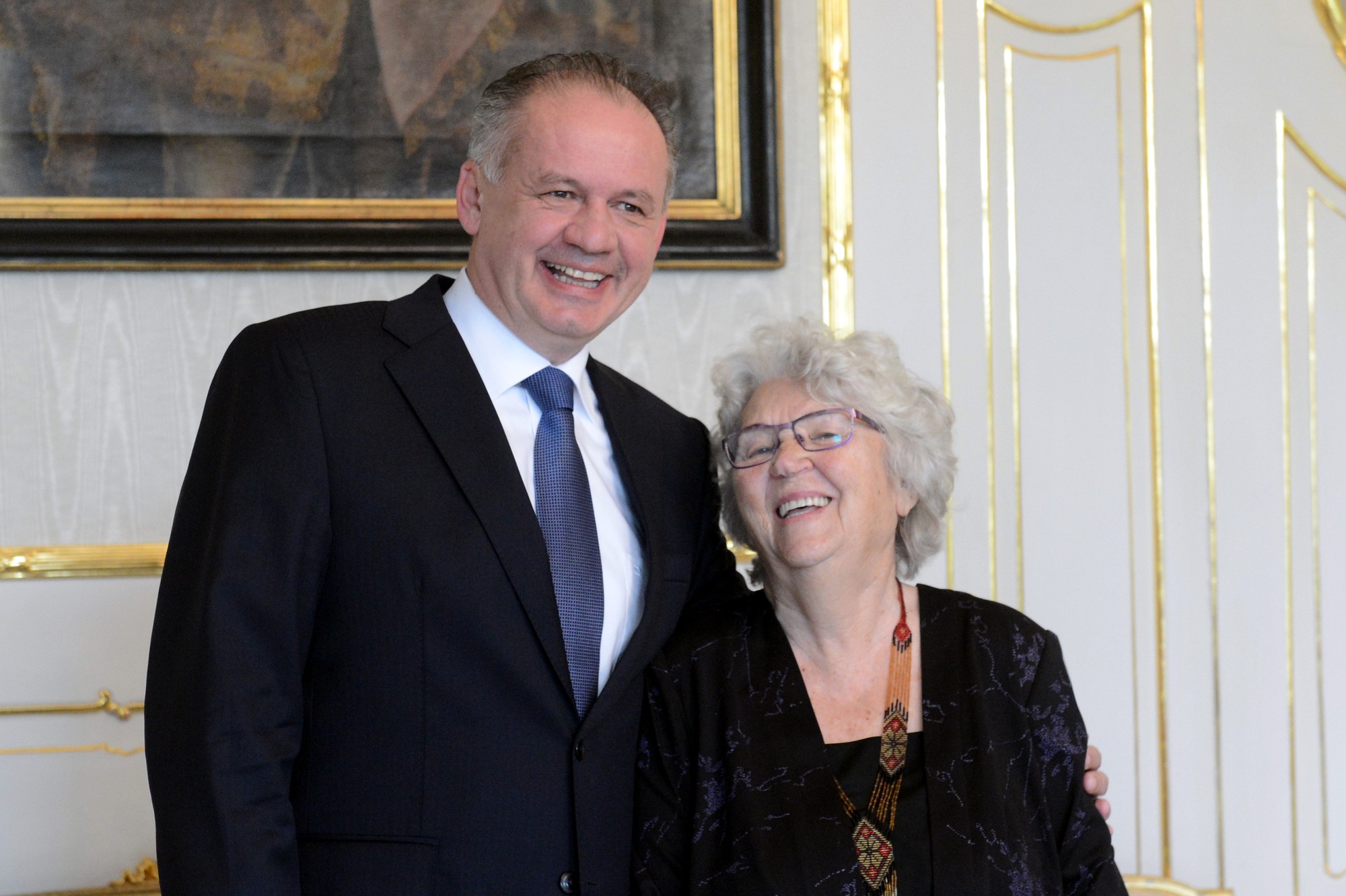 Anna Bergerová s prezidentom Andrejom Kiskom v roku 2016.
