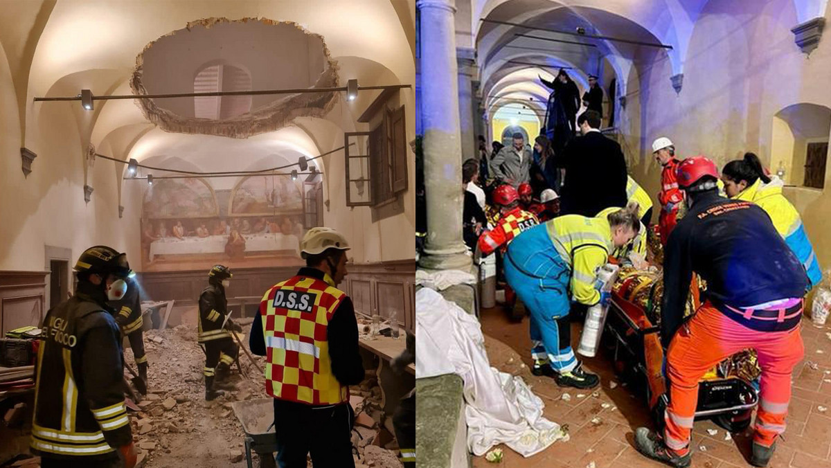 Katastrofa budowlana na weselu w Toskanii. Co najmniej 30 osób jest rannych
