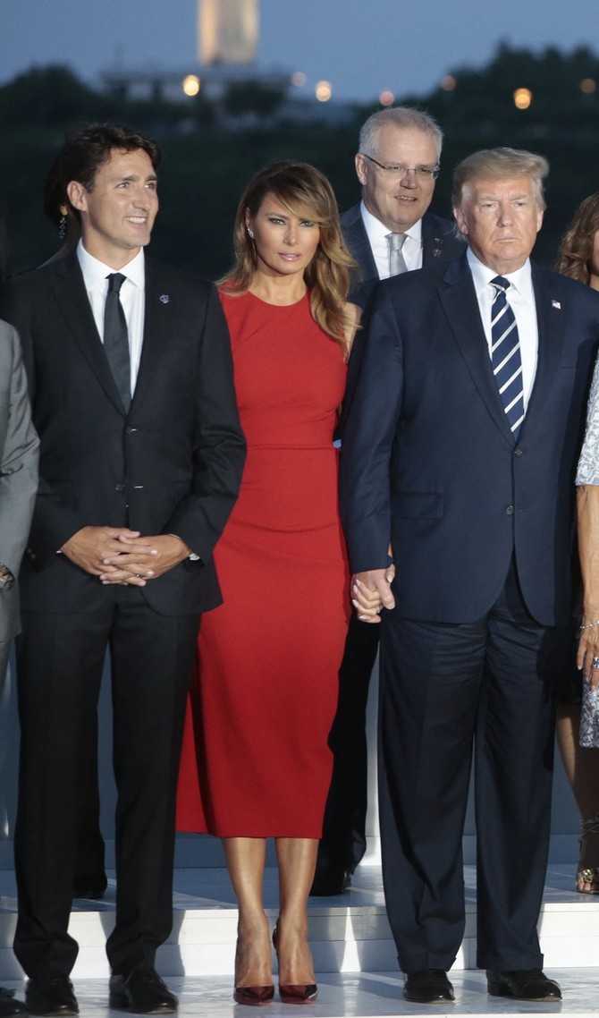 Džastin Trudo, Melanija Tramp i Donald Tramp