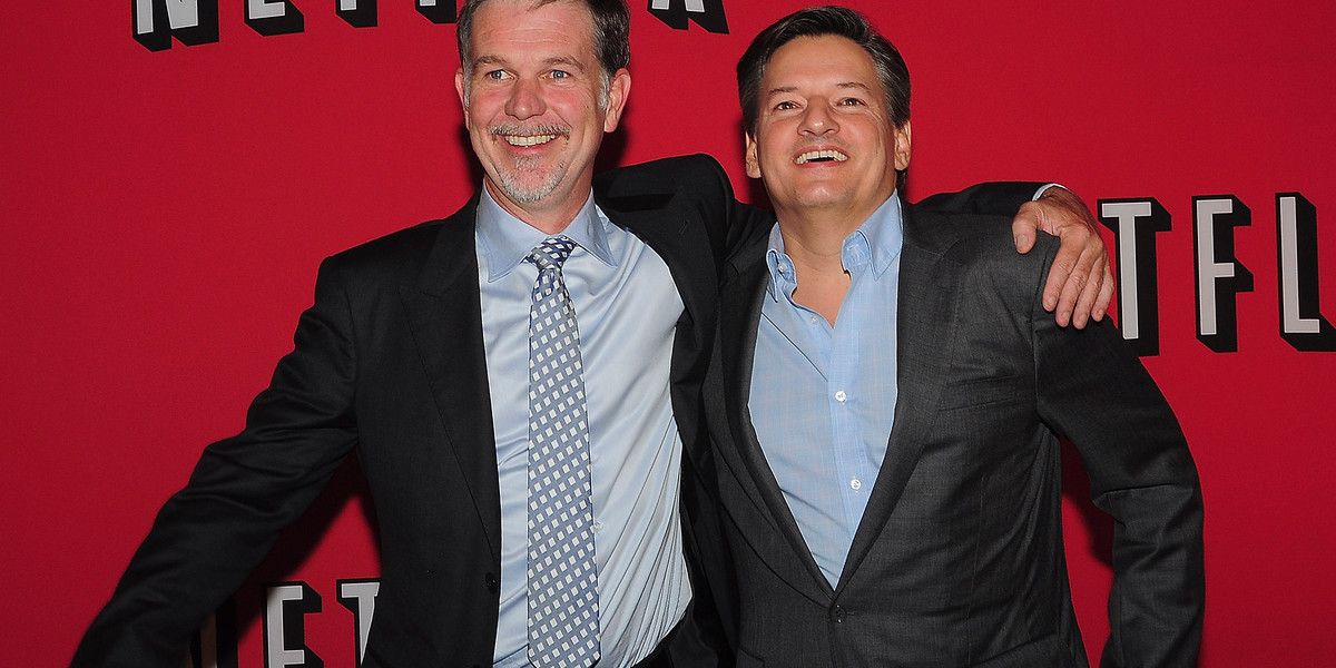 Reed Hastings, left, CEO of Netflix.