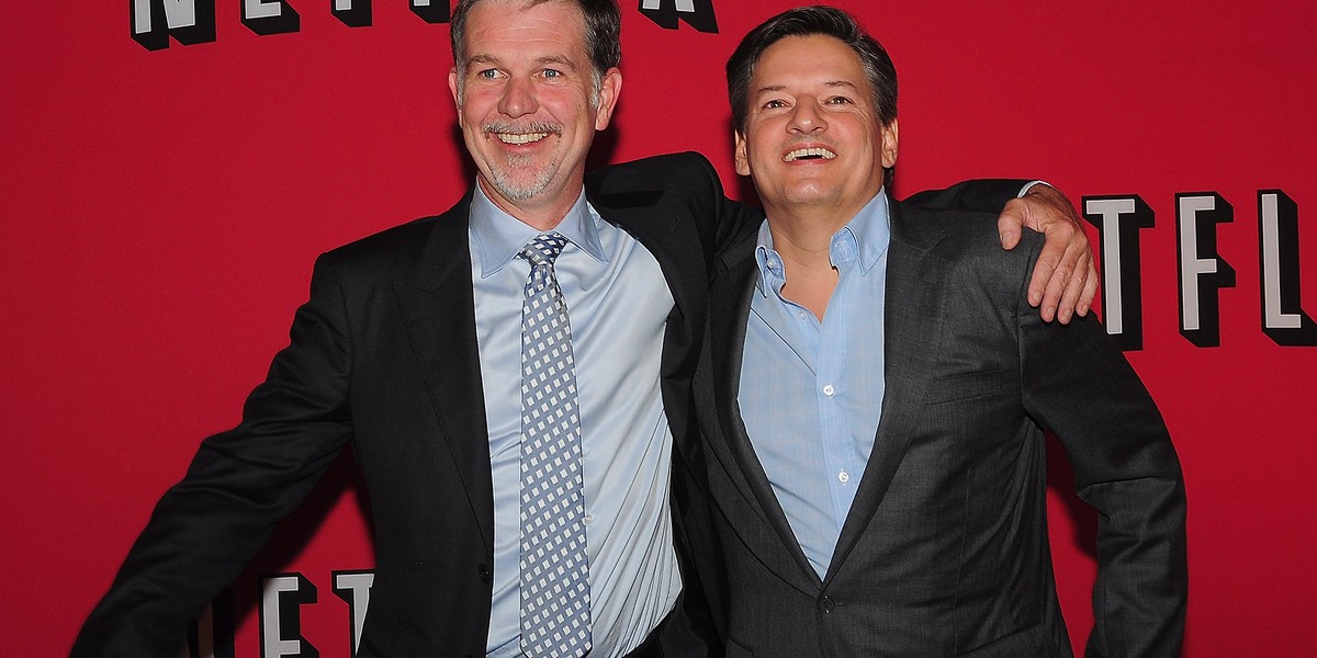 Reed Hastings, left, CEO of Netflix.