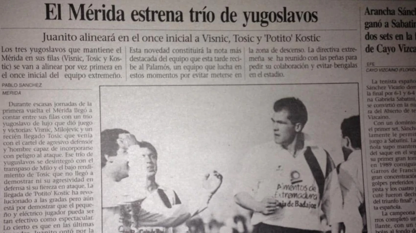 Članak u lokalnom dnevnom listu iz Meride o jugoslovenskom triju | Foto: Privatna arhiva