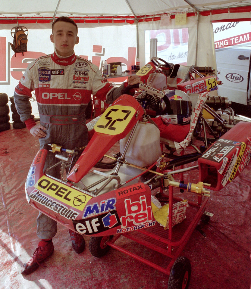 Robert Kubica w 2000 roku we Włoszech na zawodach kartingowych