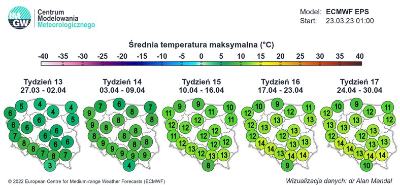 Temperatura w dzień może czasami nie przekraczać 10 st. C