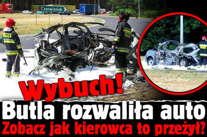 Wybuch! Butla rozwaliła auto! 