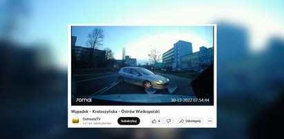 Dramatyczny wypadek w Ostrowie Wielkopolskim. Wszystko się nagrało