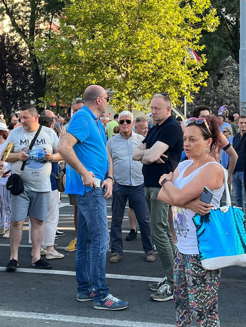 Dragan Đilas na protestu