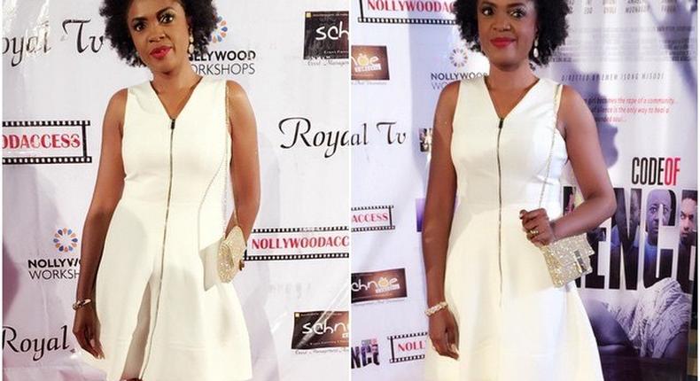 Omoni Oboli at the Lagos premiere of 'Code of Silence'