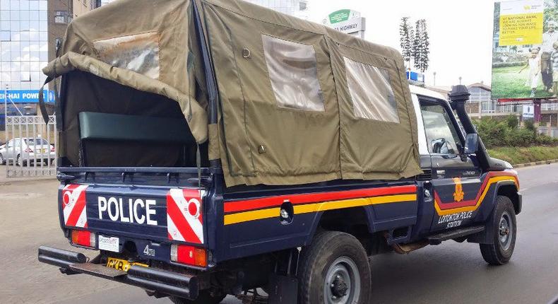 A Kenya Police vehicle