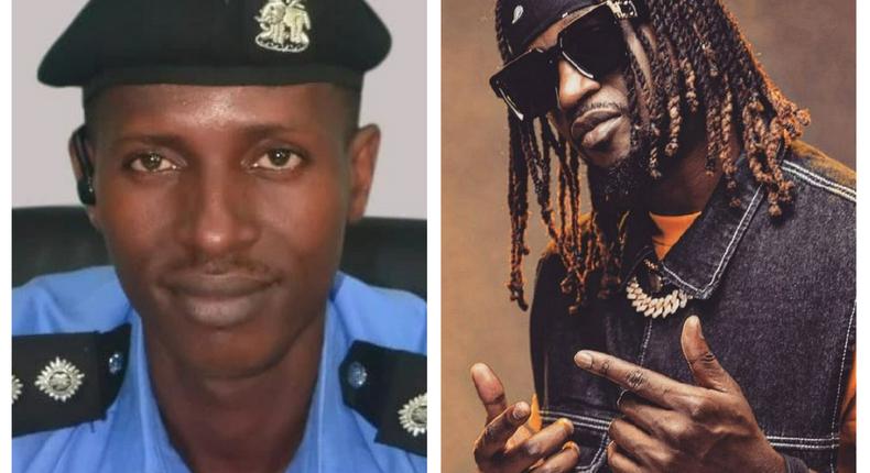 Delta state police spokesperson Edafe Bright and Nigerian music star Paul Okoye [Instagram/BrightEdafe] [Instagram/KingRudy]