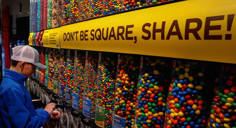 A boy shops for M&M's chocolate candies at the M&M's World store in New YorkBrendan McDermid/Reuters