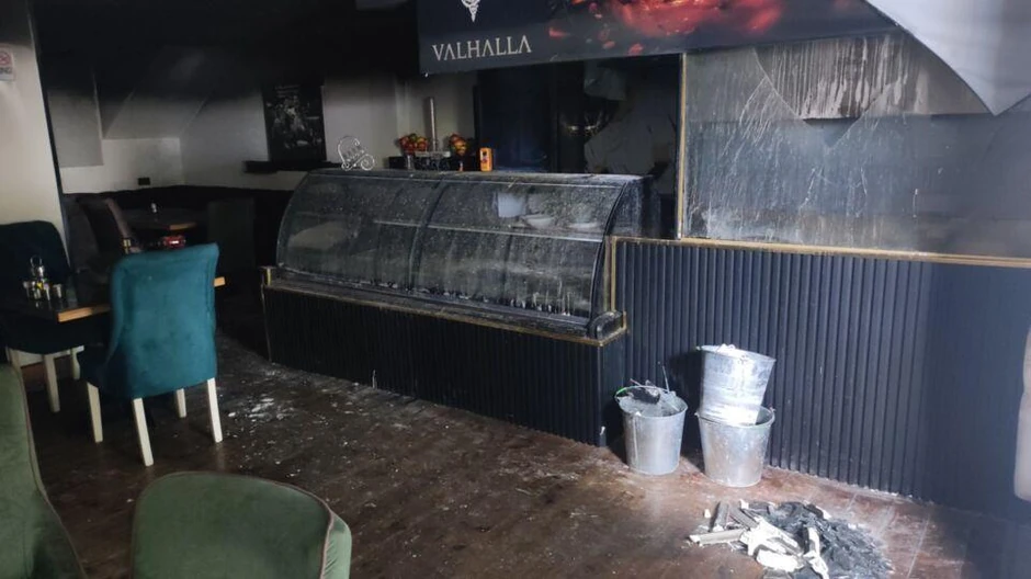 Unutrašnjost lokala turskog državljanina posle napada u podgoričkom naselju Zabjelo | Foto: BBC/JOVAN RADULOVIĆ