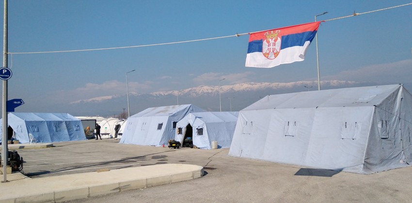 Kamp u kome su bili spasioci iz Srbije