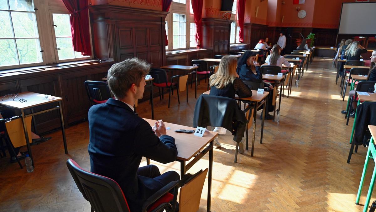 Egzamin maturalny w jednym z liceów w Szczecinie
