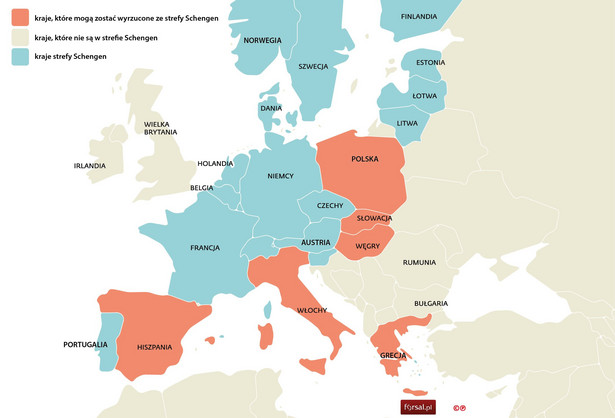 Kraje strefy Schengen