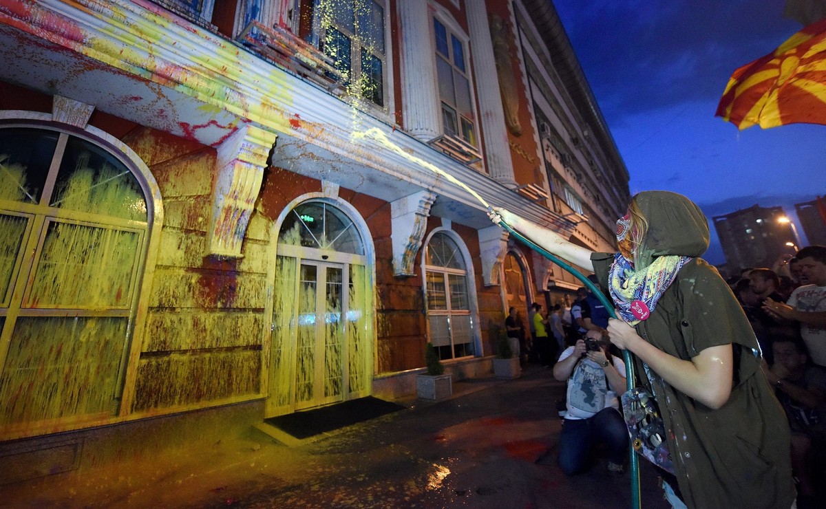 Protesty w Macedonii