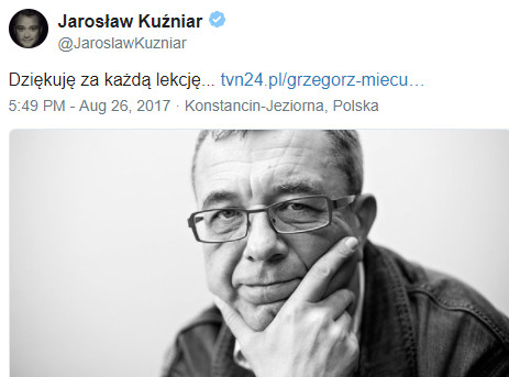 Jarosław Kuźniar na Twitterze