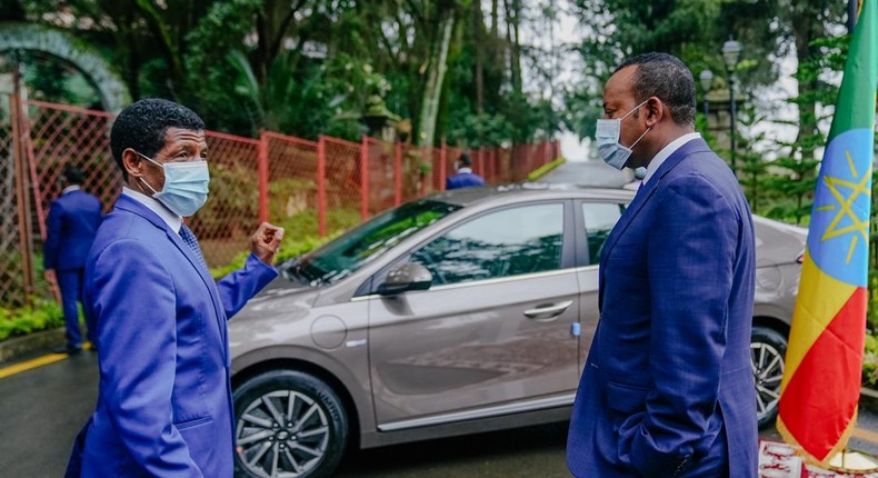 Ethiopian Prime Minister Abiy Ahmed and athletics legend Haile Gebrselassie