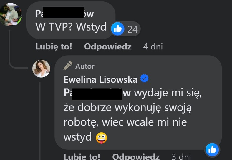 Ewelina Lisowska na Facebooku