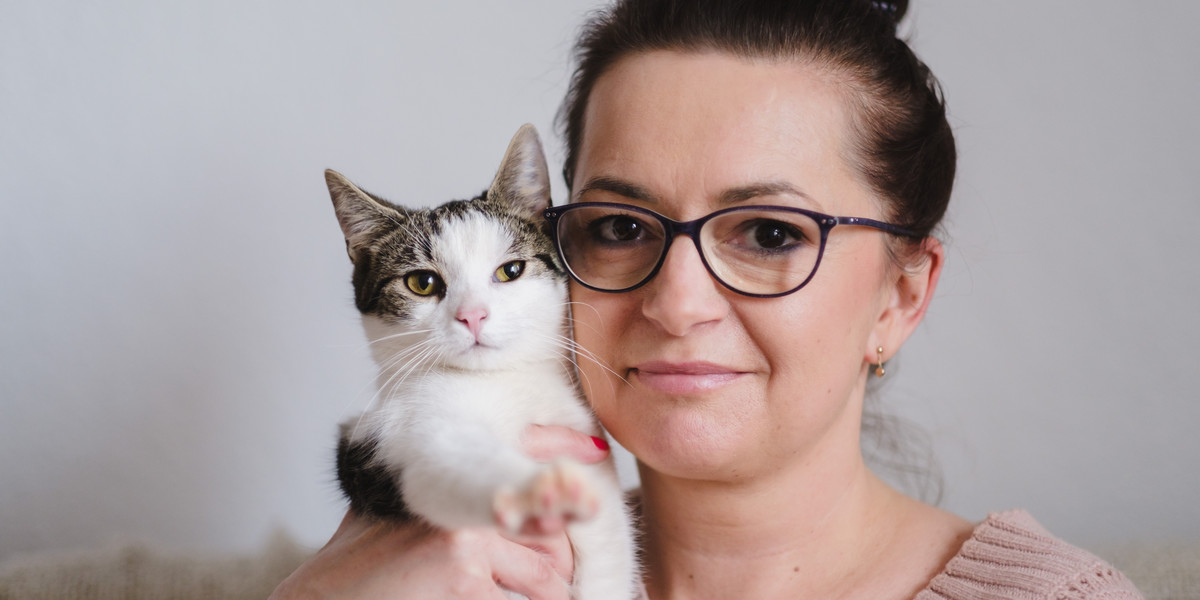 Marzena Drobiec-Pawłowska (46l.)  z Mysłowic walczy o życie swego ulubieńca:kota Williama. 