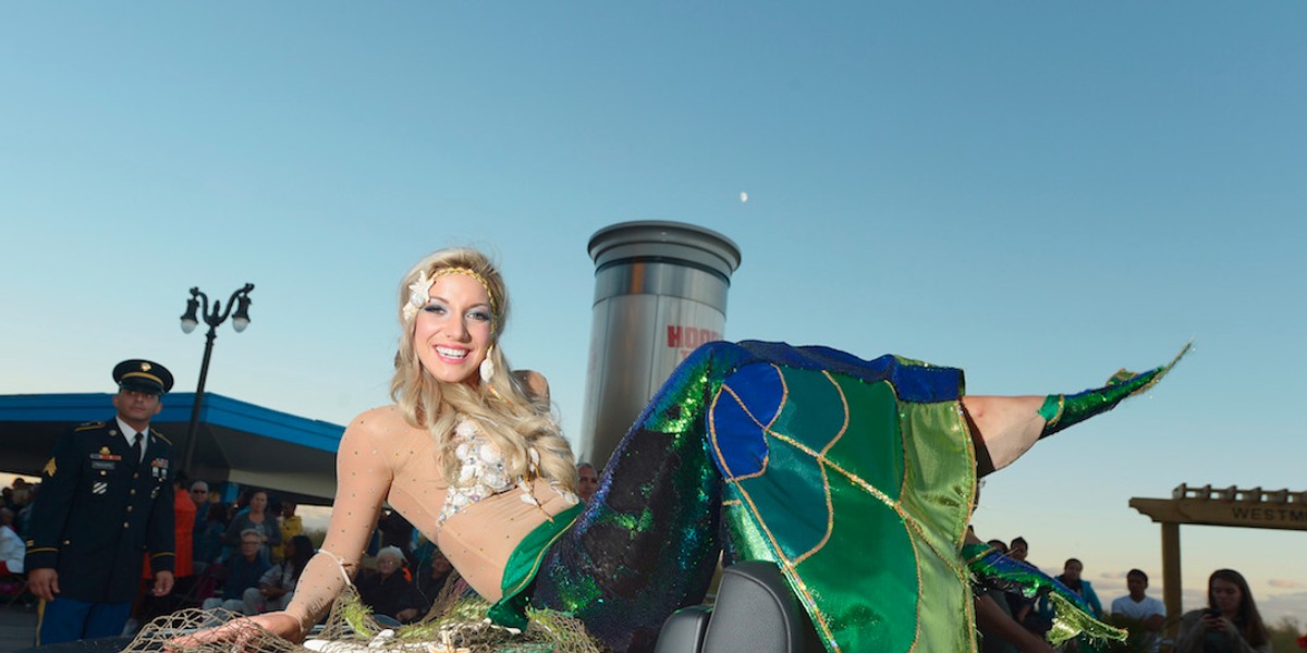 Cara McCollum during The 2014 Miss America Competition Parade.