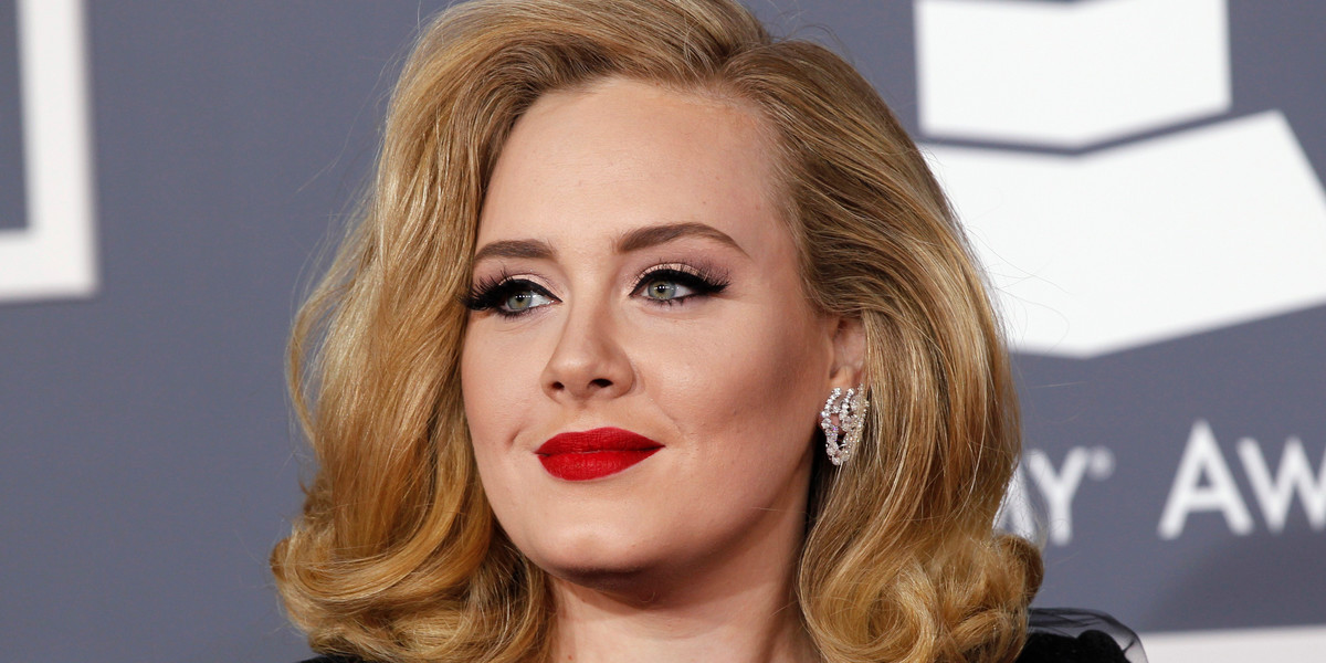 British singer Adele arrives at the 54th annual Grammy Awards in Los Angeles, California February 12, 2012.