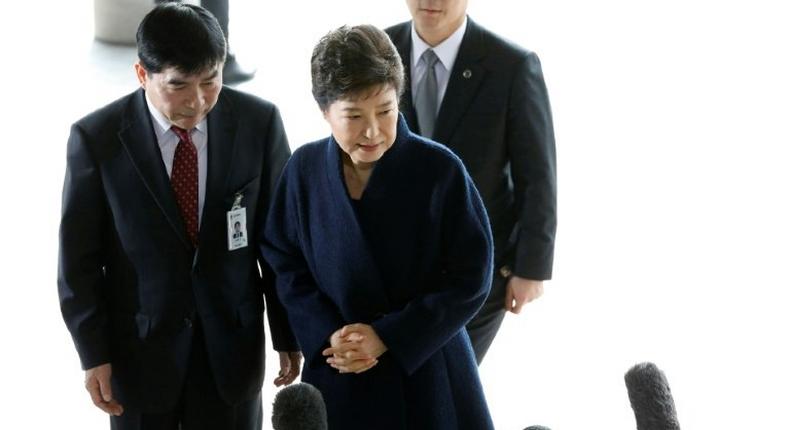 South Korea's ousted president Park Geun-Hye was due in court Tuesday to face trial over the massive corruption scandal that led to her stunning downfall