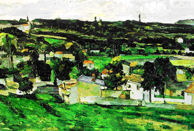 Cezanne 'Widok Auversur-Oise'