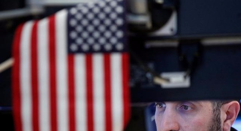 A specialist trader on the floor of the NYSE.