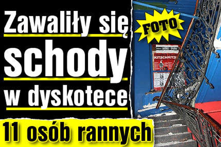 Zawaliły się schody w dyskotece. 11 osób rannych