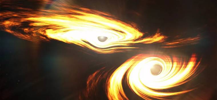Połączenie czarnych dziur z ekscentrycznymi orbitami. To pierwsze takie odkrycie w historii